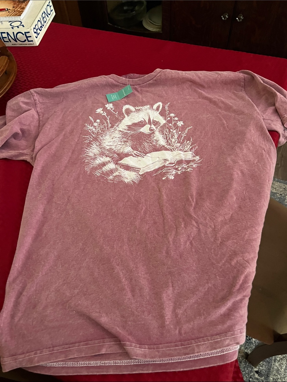 Maurices Dusty Rose Short-Sleeve Tee with Raccoon Graphic